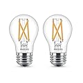 PHILIPS LED Clear Dimmable A15 Light Bulb - Pack of 2 - EyeComfort Flicker Free - 8W = 60W - 800 Lumen - Daylight (5000K) - E26 Base - Indoor - Title 20