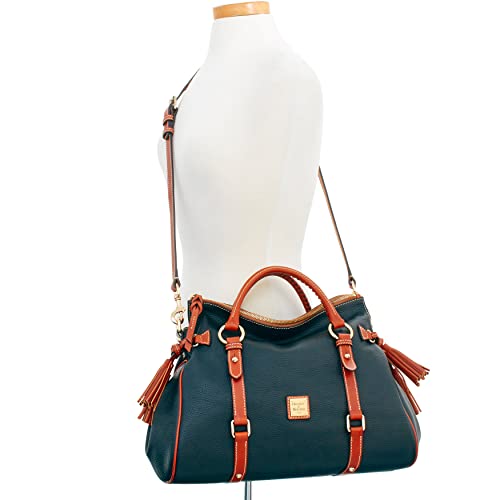Dooney & Bourke Handbag, Pebble Grain Large Satchel - Black #TOP3