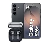 Samsung Galaxy S26+ con Galaxy Buds4, Smartphone AI con 3 anni di Garanzia, 512GB, 4900 mAh, Black, Auricolari open-type True Wireless Black