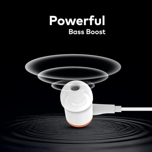 Image of Itel L20 Pro in Ear Wired Headphones | 14Mm Super Bass Driver | Built-in Music & Call Control | in-Line Microphone | 1.2M Cable Length | White