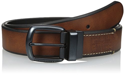 Image of Levi's Leather Men's Levis 40Mm Reversible Belt With Brushed Silver Buckle