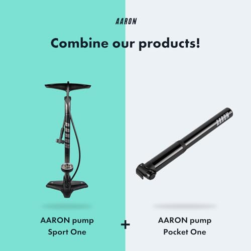 AARON - Sport One Foot Bike Pump with Pressure Gauge - Image 7