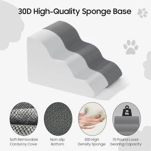 Escalier pour petits chiens mousse haute densité avec housse imperméable lavable - 5