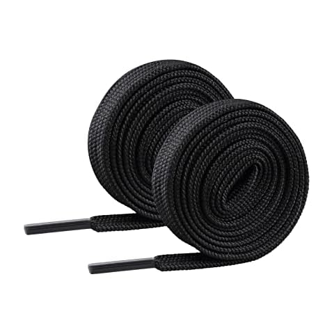 Flat Trainer Shoelaces, 8mm Wide Sneakers Laces Durable Sports Shoes Lace Replacement Boot Laces for Men Women Adults Kids Walking Running Cover