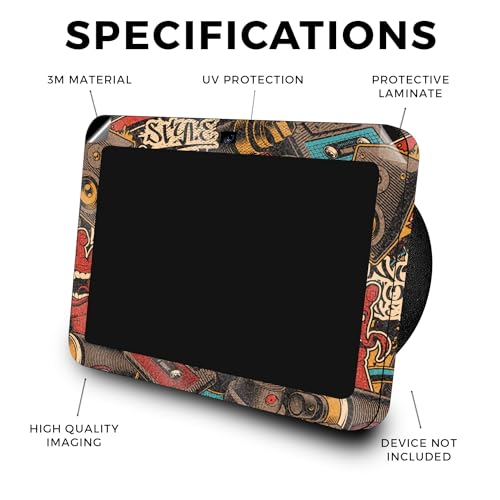Image of Glossy Glitter Skin Compatible with Amazon Echo Show 8 (3rd Gen, 2023) - Orange Hip Hop - Premium 3M Vinyl Protective Wrap Decal Cover - Easy to Apply | Crafted in The USA by MightySkins