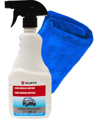 Cera Líquida Spray De Carnaúba Wurth Brilho Rápido Pano