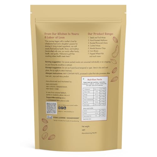 Image of SNACK IT UP Hand-Roasted Super Seeds Mix (7-in-1) | Omega-3, Protein & Fiber-Rich | Best for Weight Loss, Healthy Snacks | 150g