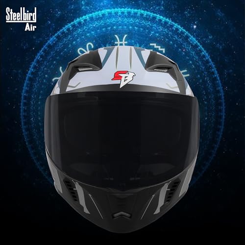 Image of Steelbird SBA-20 05 ISI Certified Flip-Up Graphic Helmet for Men with Inner Chrome Sun Shield