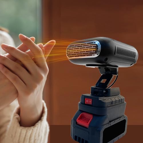 Portable Space Heater for BL1800 Series, Battery Powered with 90 Degree Flip, 2 Temperature Control & 2 USB Ports, for Small Spaces