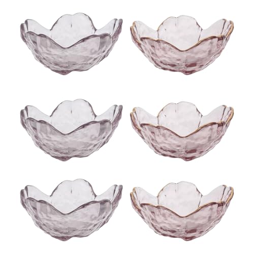 La Mejor Recopilación de Cuencos y platos para aperitivos y salsas - 5 favoritos. 45 MOKKHNB 6 platos de cristal con forma de flor - Pequeños cuencos para aperitivos y salsas - Platos decorativos para condimentos - Cuencos para guarniciones - para bolsitas de té...