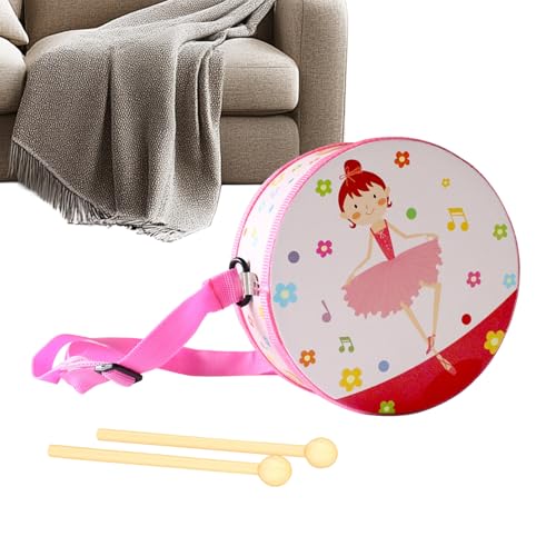 Spielzeug Trommel Set | Musikspiel Aus Holz - 15 cm Verstellbarer Trageriemen Holztrommel - Für 2-5 Jährige Und Mädchen, Schüler, Geburtstag, Kindergarten, Spielzimmer