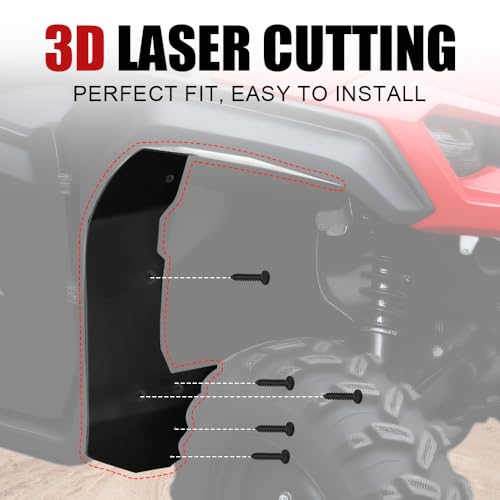 Image of Fender Flares Mud Flaps for Honda Pioneer 1000-5 2016-2025,2PCS | Front Extended Mud Guards UTV Wider Fender Extensions for Honda Pioneer 1000 5 Accessories