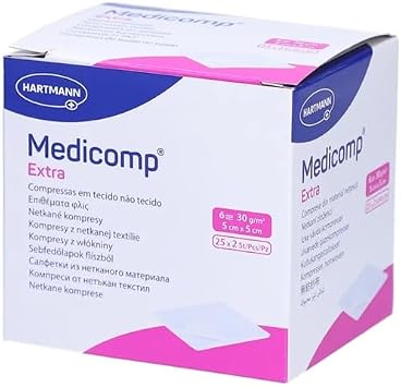 Paul Hartmann AG MEDICOMP Extra Non-Woven Compatible Sterile 5 x 5 cm Wound Dressing
