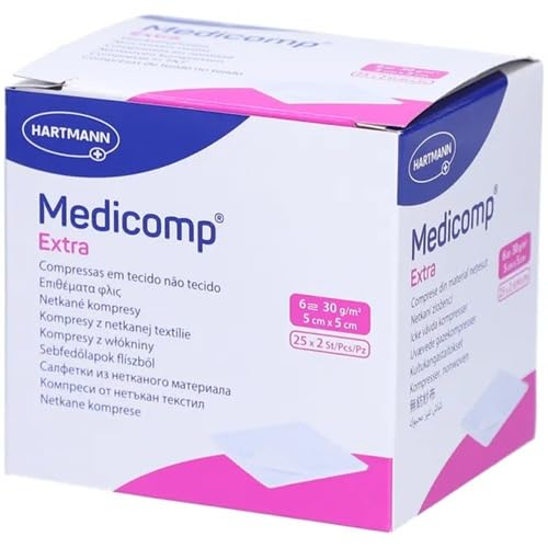 Paul Hartmann AG MEDICOMP Extra Non-Woven Compatible Sterile 5 x 5 cm Wound Dressing