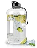 VENNERLI Water Bottle with Handle Portable Large Plastic Water Bottles for Adults BPA-free Half Gallon Water Bottle Reusable 2 Liter Water Jugs for Outdoor Hiking Fitness Travel Camping Cycling