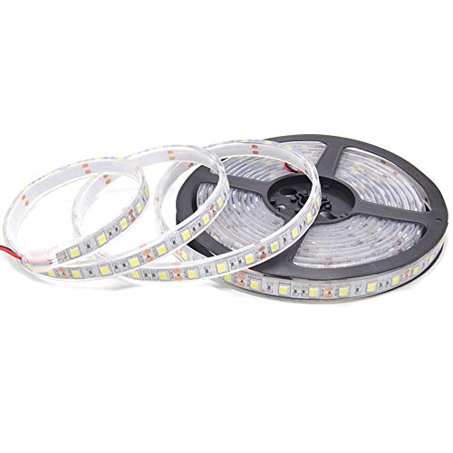 Outdoor LED Strip Lights Waterproof,IP68 Led Strip 12v Boat Underwater Lights 16.4ft 5050 Smd 300 Led Tube Flexible 5050 White Rope Light for Swimming Pool Boat Fish Tank