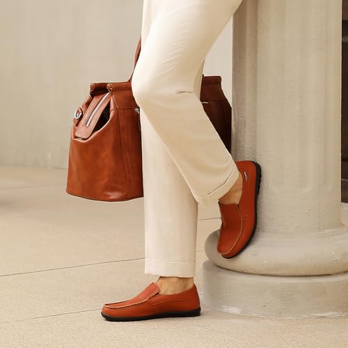 Image of Go Tour Men's Casual Leather Fashion Slip-on Loafers Shoes