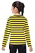 Remimi Kid's Black Yellow Striped Tee Bumblebee Crewneck Casual Tshirts Halloween Long Sleeve Tee 9-10 Years