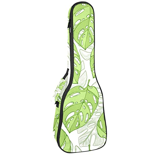 Sac de transport pour ukulélé ténor et soprano imperméable à motif palmiers