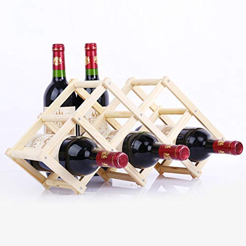 Soporte de madera para 5 botellas de vino miniatura 7