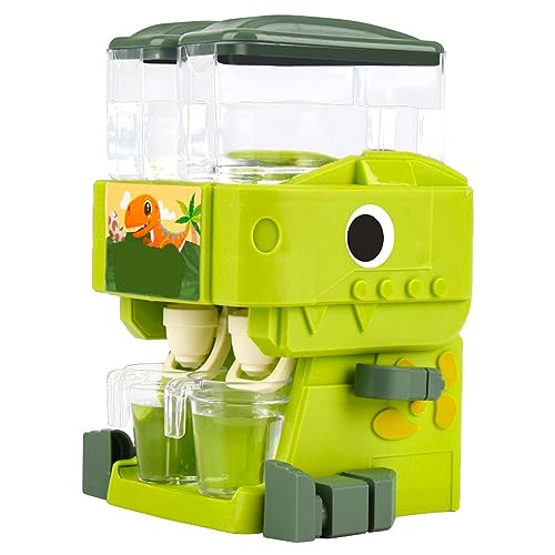 Water Dispenser Mini Water Dispenser Toy Dinosaur Shape Dual Outlet Kids Water Dispenser Cute Mini Water Dispenser with Cups Arm and Leg Dual Water Kids Water Dispens