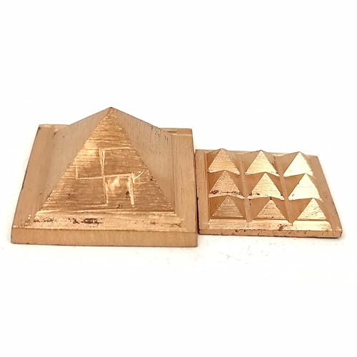 Image of Plus Value Pure Copper Vastu Pyramid Vaastu Shastra Remedies for Positive Energy at Home & Office (Size 1 Inch, 3pcs)