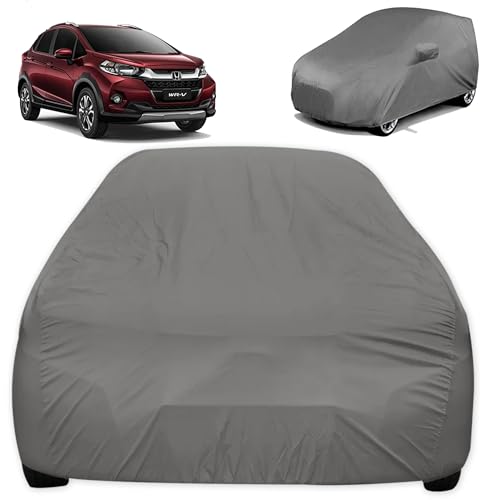 Image of Car Body Cover Compatible with Honda WRV | Waterproof Heavy Duty Car Body Cover + Sun Protection + Triple Stitched + Mirror Pocket (Silver)