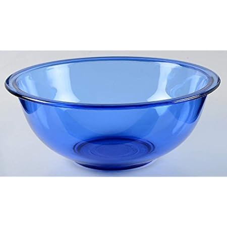 blue glass pyrex bowls