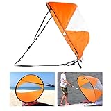 Fnacuody Kayak Wind Sail Foldable Sail for Kayak, Canoe & Inflatable Boats Transparency Wind Paddle for Portable Water Adventures