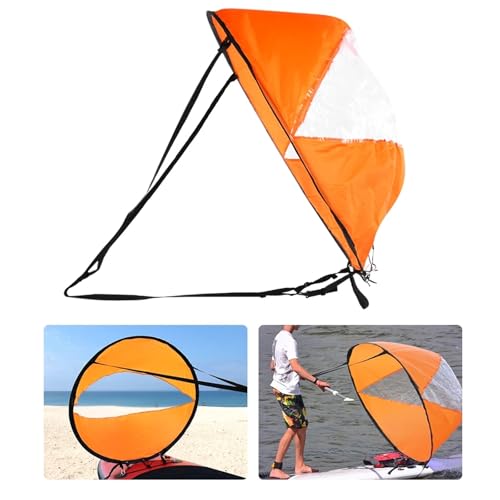 Fnacuody Kayak Wind Sail Foldable Sail for Kayak, Canoe & Inflatable Boats Transparency Wind Paddle for Portable Water Adventures