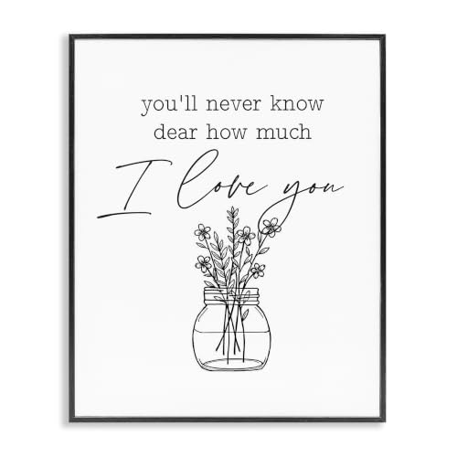 Simple Daisy Botanical Love Bouquet, 11 x 14 Inch Framed Giclée Print
