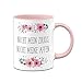 Tassenbrennerei Original - Blümchen-Tasse mit Spruch: Nicht mein Zirkus, nicht meine Affen - Lustige Kaffeetasse als Geschenk für Kollegin im Büro (Rosa)