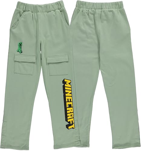 Minecraft Roupas de moletom cargo adaptáveis para meninos pequenos e grandes tamanhos PP-GG, Azul-ma