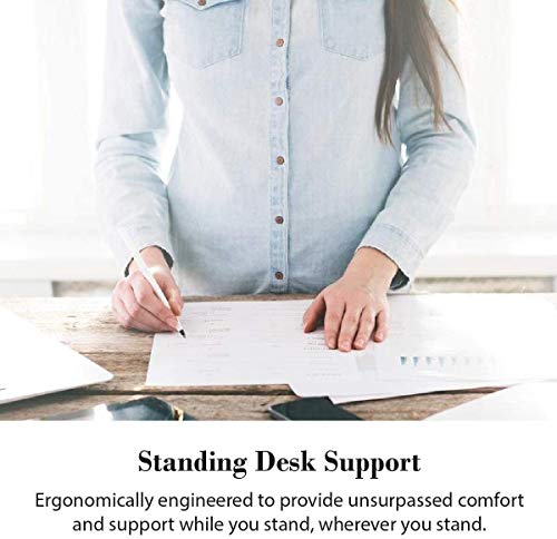 Wellnessmats Trellis 3/4" Polyurethane Anti Fatigue Floor Mat - Cushioned Comfort & Support For Home, Kitchen, Garage, Office Standing Desk - Non-Slip, Non-Toxic, Durable - 72" X 24" - Antique Light #TOP4