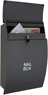 Wall-Mount Mailbox Wall Mount Mailbox Locking Security Mailbox Rain Newspaper Magazine Express Suggestion Suggestion Box Wall with Lock Large Creative Villa Post Bo