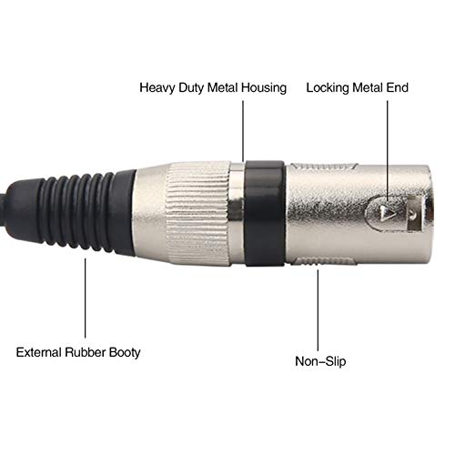 TISINO 3.5mm vers XLR Câble déséquilibré 3,5mm Mini Jack stéréo vers XLR mâle Adaptateur Micro- 50cm