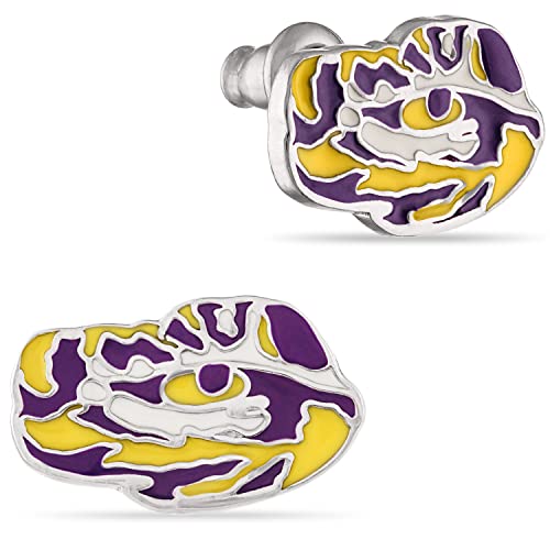 Stone Armory Earrings for Louisiana State University Jewelry Gifts for Women, Graduation – Stainless Steel Skin-Friendly LSU Tigers stud earrings