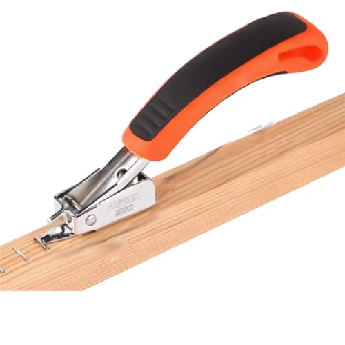 Edward Tools Harden Staple Remover - Heavy Duty Puller Tool for Quick Removal of Staples and Nails - For Upholstery, Furniture, Flooring, Construction - Ergo Handle - Both U Shaped/Flat Staples