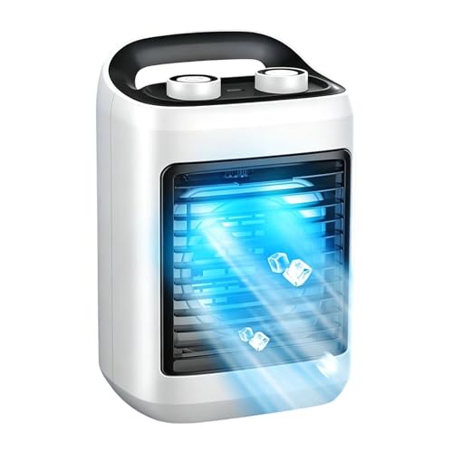 Mini aire acondicionado portátil | 6 Velocidades Bajo Ruido Carga USB | pequeño aire acondicionado para escritorio - Para Cocina Sala de Estar Habitación Coche Dormitorio Oficina Viaje Camping