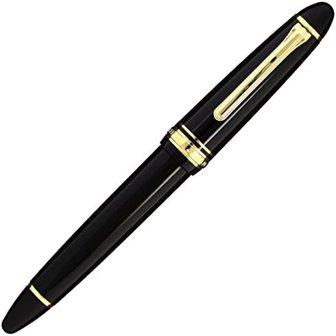 Sailor 1911 Large Black Gold Trim 21K Gold Medium Point Fountain Pen - 11-2021-420
