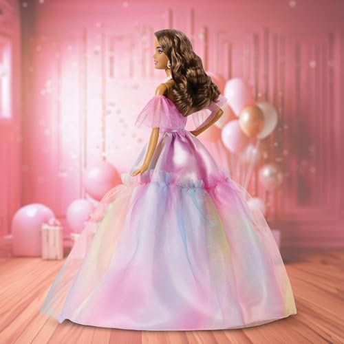 Muñeca Barbie Birthday Wishes con Vestido Arcoíris miniatura 4