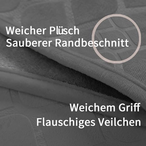 Amarrirose wasserdichte Hundedecke,100x120cm Outdoor Hundematte Waschbar für Grosse Hunde,Flauschig Katze ndecke und Weich Beidseitiger Sofabezug-Schutz,Dunkelgrau+grau