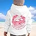 Pom Hoodie, Meet Me at The Ocean Hoodie Girls Hoodies Size 10-12 Cute Graphic Preepy Sweatshirts Kids Clothes Y2K Tops with Pockets 7-8 Years