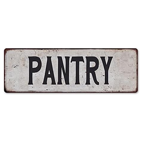 Pantry Vintage Look Rustic Metal Sign Plaque Cover