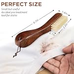 Laundry Stain Brush 2pcs, Soft White Boar Bristles - Image 3