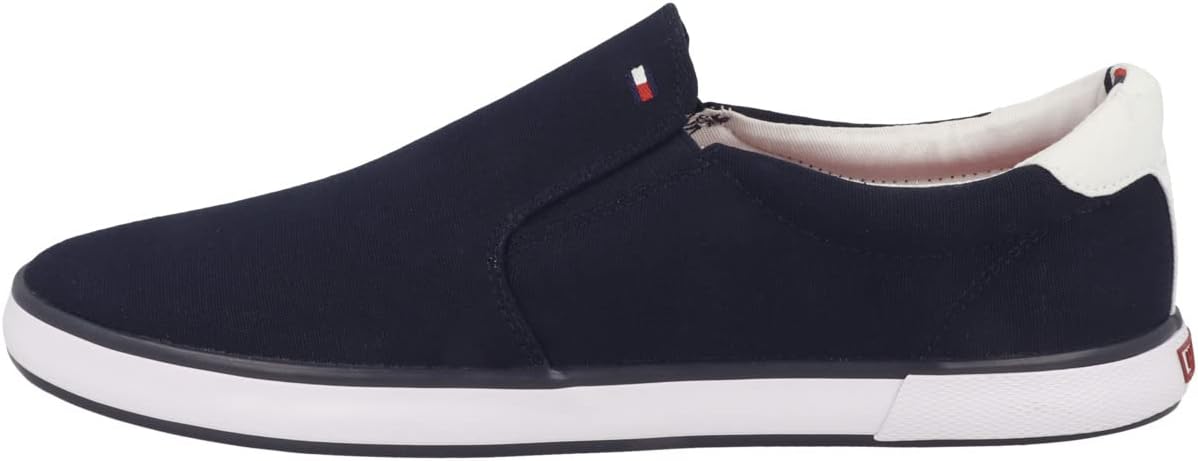 Tommy Hilfiger Men's Iconic Slip On Trainers, Blue, 10 US