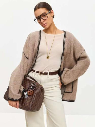 Image of JASCLS Women's Trendy Summer Long Sleeve Open Front Sweater Cardigans for Women