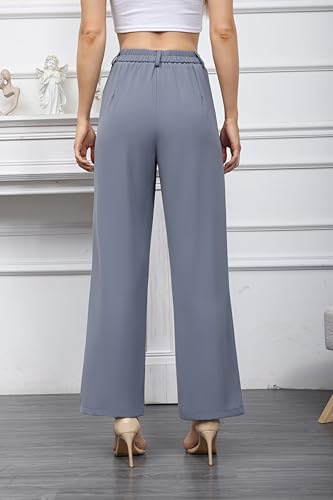 Hody Lovy Women Business Dress Pants Casual Slacks High Waisted Work Pants Wide Leg Palazzo Trousers2