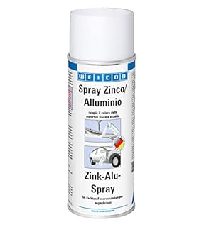 Weicon Spray Zinco 400 ml, vernice antiruggine per tutti i metalli, protezione dalla corrosione, Colore: zincato a caldo leggermente invecchiato