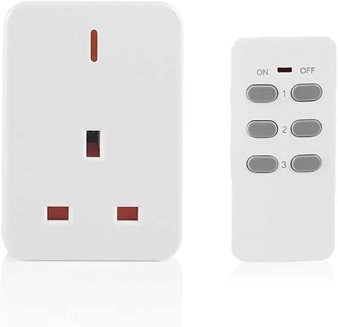 Remote Control Plug Socket, 13A/3000W Heavy Duty Wireless Light Switch